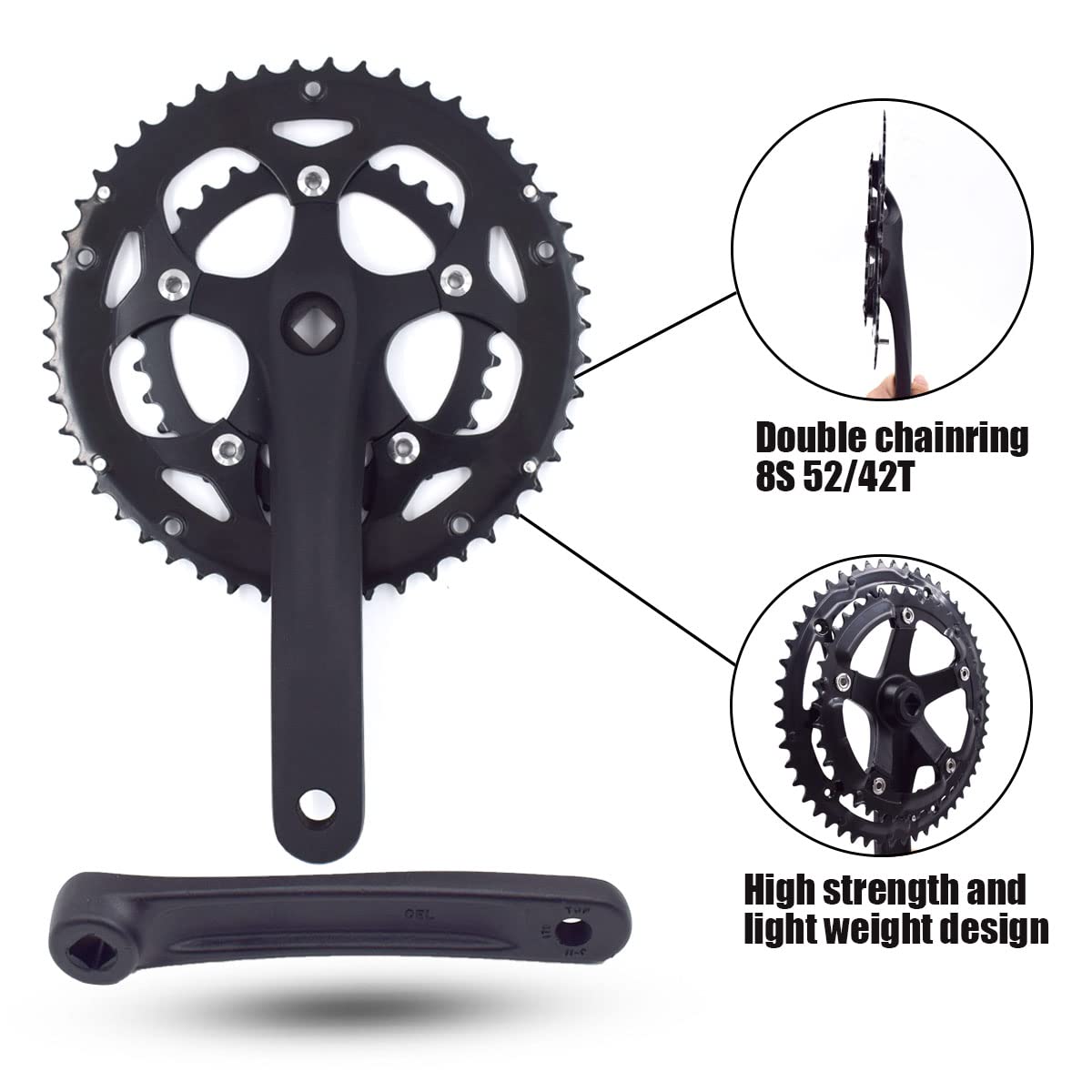 マビック　クランク 楽天市場】MTB用 クランクセット 一体型中空 24-32-42T 30速 チェーン